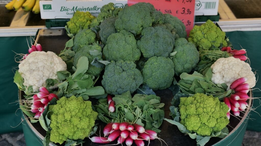 a bunch of vegetables on a table